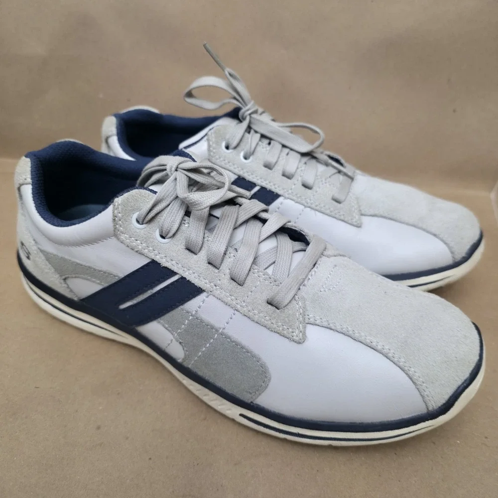 SKECHERS (Sz 9) Gavino Comfort shoes Sneaker Gray/Blue $80